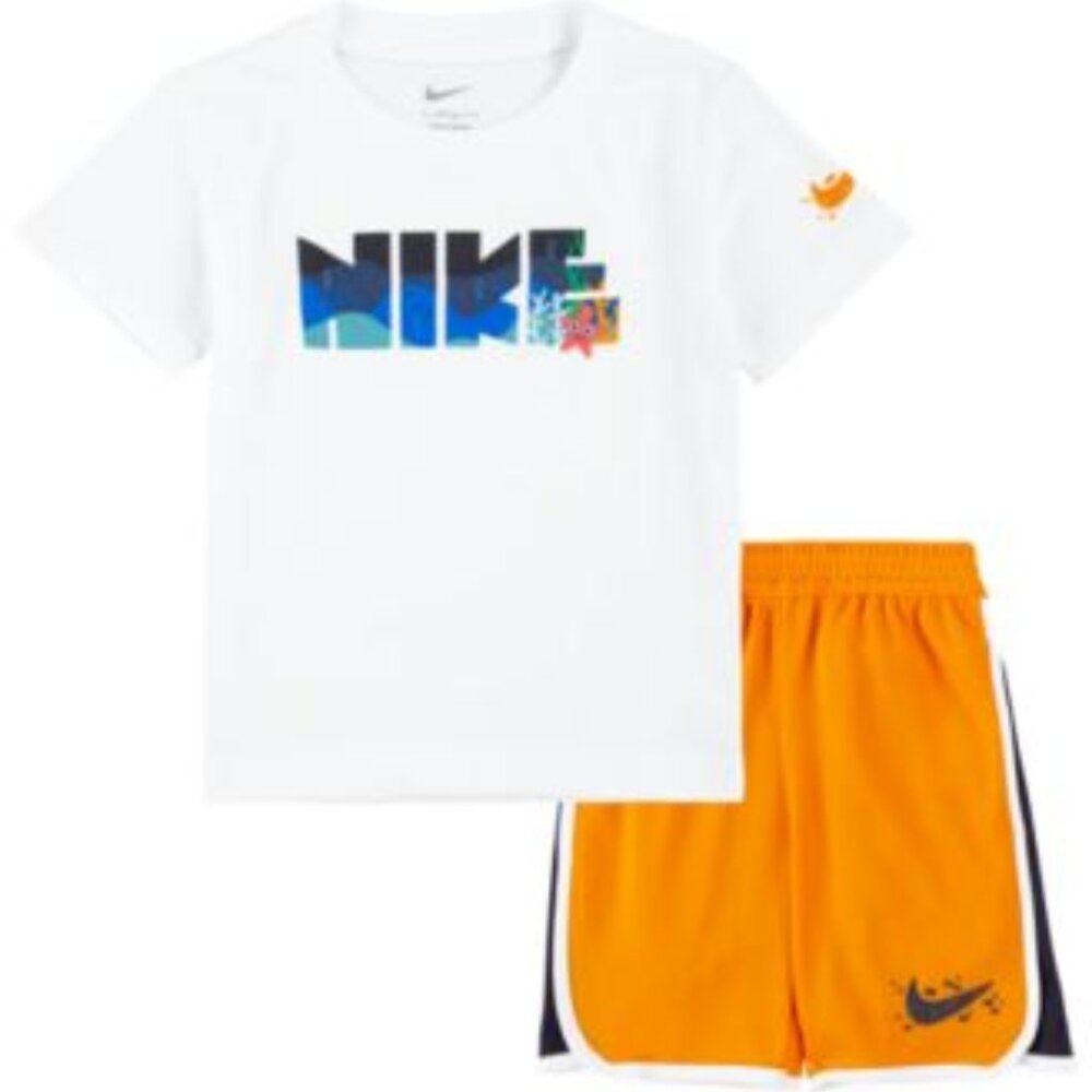 NIKE vivid orange 2-pc short set $40 - Picture 1 of 2